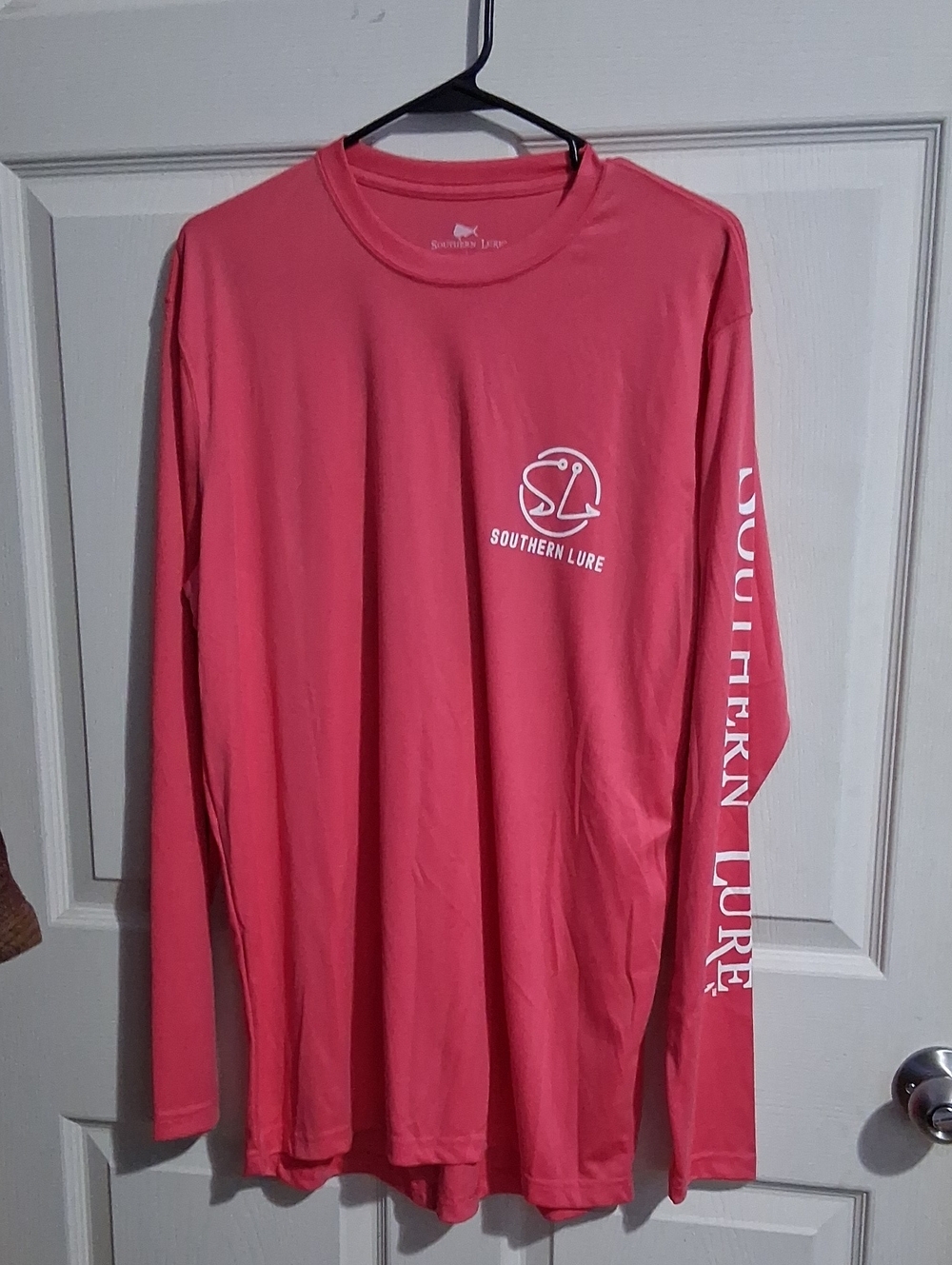 Men’s Long-Sleeve Performance Tee in Coral Going Coastal Southern Lure XL